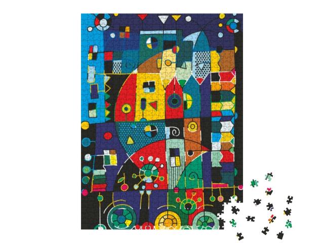 Writers Vehicle. Colorful Graphic Prints for Paintings... Jigsaw Puzzle with 1000 pieces