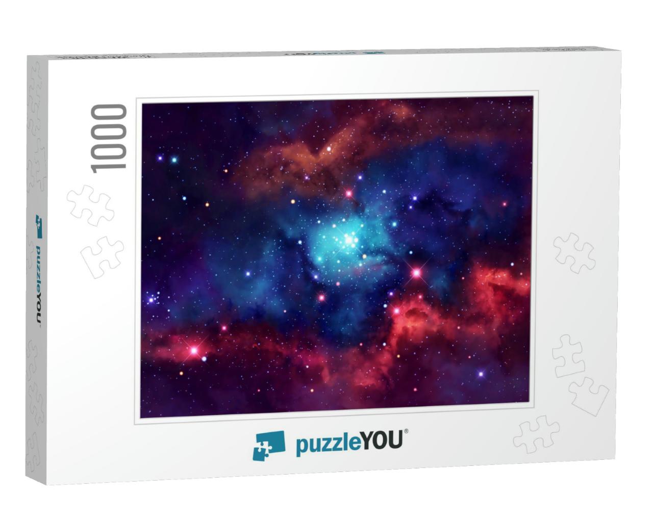 Deep Space Universe Beautiful Nebula. Universe Filled wit... Jigsaw Puzzle with 1000 pieces