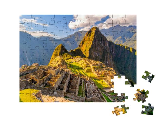 Machu Picchu Peru, Southa America, a UNESCO World Heritag... Jigsaw Puzzle with 100 pieces