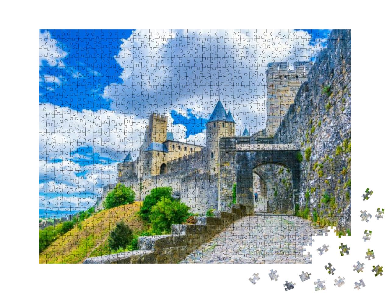 Fortification of Carcassonne, France... Jigsaw Puzzle with 1000 pieces