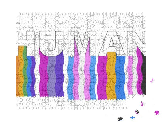 Human. Sexual Identity Pride. Lgbt Symbols. Flag G... Jigsaw Puzzle with 1000 pieces