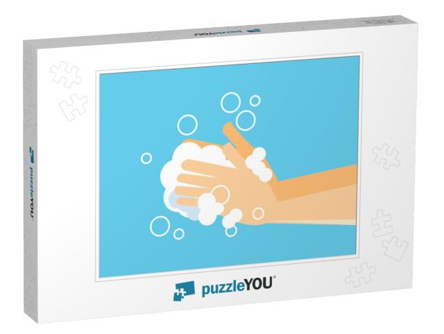 Washing Hand with Soap -Vector... Jigsaw Puzzle