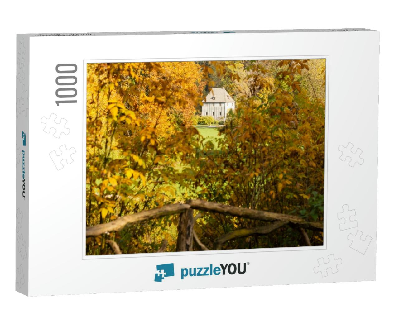 Weimar, Goethe Garden House At Famous Ilmpark in Autumn... Jigsaw Puzzle with 1000 pieces