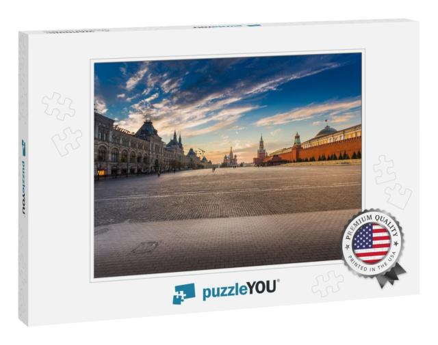 Moscow, Russia, Red Square, View of St. Basils Cathedral... Jigsaw Puzzle