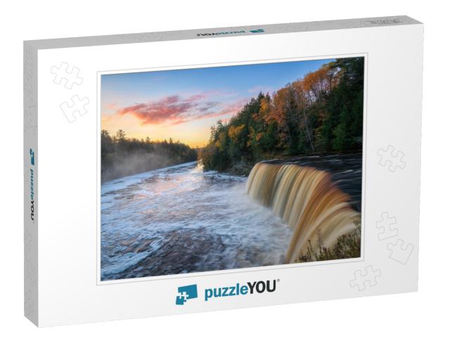 Autumn Sunrise At Tahquamenon Falls State Park in Michiga... Jigsaw Puzzle