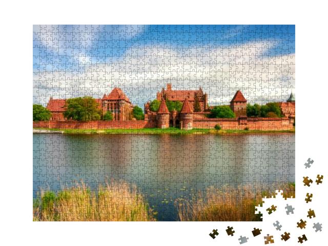 Castle At Malbork Capital of the Teutonic Knights, the Mo... Jigsaw Puzzle with 1000 pieces