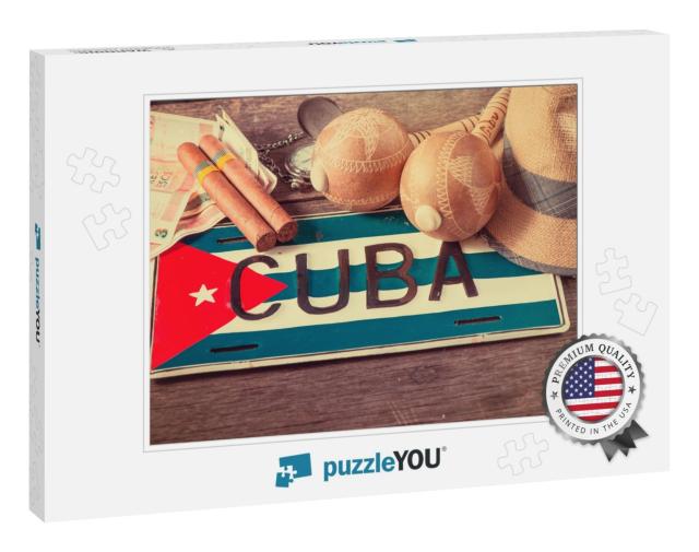 Travel to Cuba Concept of Holiday Related Items... Jigsaw Puzzle