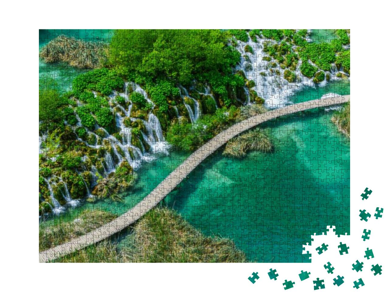 Lakes of the Plitvice Lakes National Park in Croatia... Jigsaw Puzzle with 1000 pieces