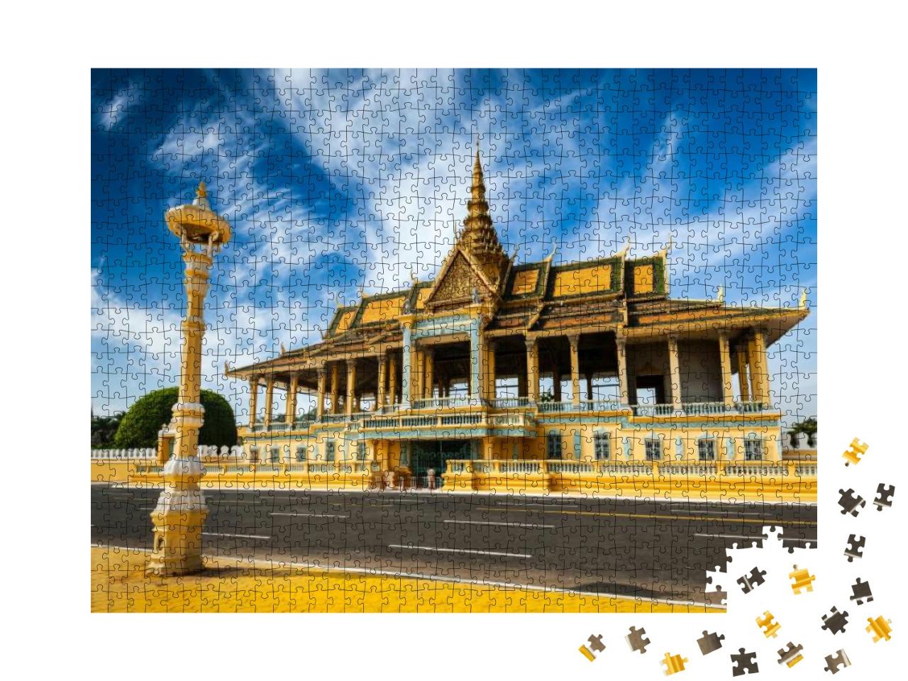 Phnom Penh Tourist Attraction & Famous Landmark - Royal P... Jigsaw Puzzle with 1000 pieces