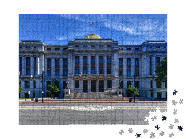Newark City Hall Building. the Building is a Five-Story B... Jigsaw Puzzle with 1000 pieces