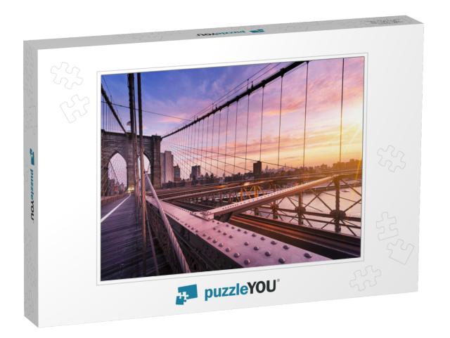 New York City, Usa, Early in the Morning on the Famous Br... Jigsaw Puzzle