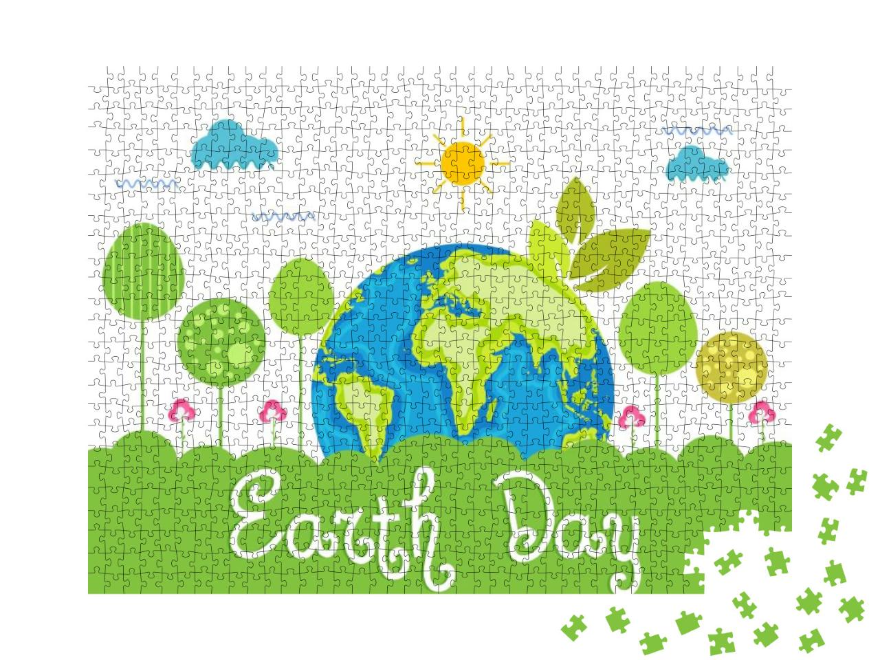 Vector Illustration of Happy Earth Day... Jigsaw Puzzle with 1000 pieces