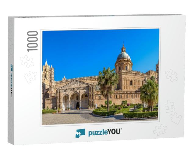 Palermo Cathedral in Palermo, Italy in a Beautiful Summer... Jigsaw Puzzle with 1000 pieces