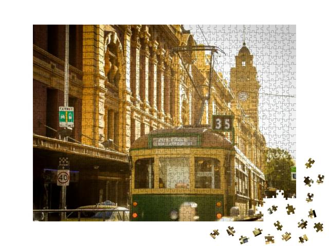 Running Tram, Melbourne... Jigsaw Puzzle with 1000 pieces