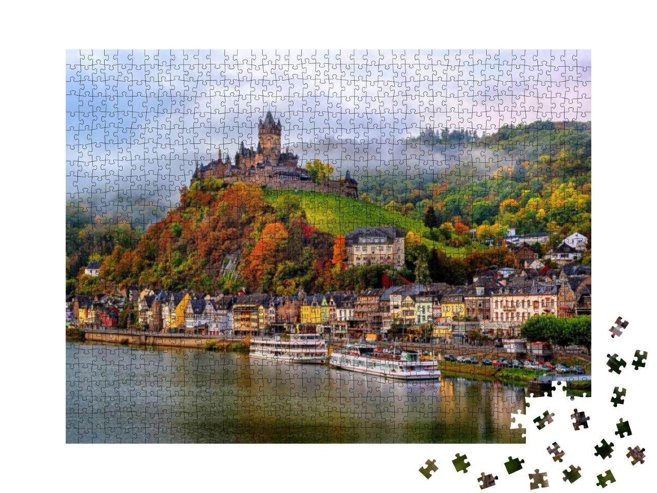 Cochem, Germany, Beautiful Historical Town on Romantic Mo... Jigsaw Puzzle with 1000 pieces