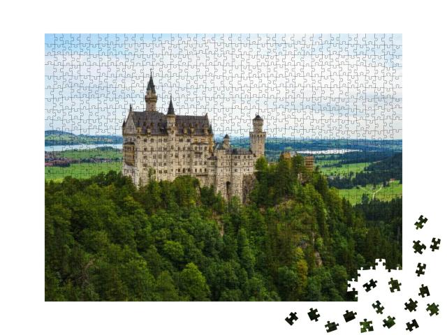 Neuschwanstein Castle & Hohenschwangau Castle in Schwanga... Jigsaw Puzzle with 1000 pieces