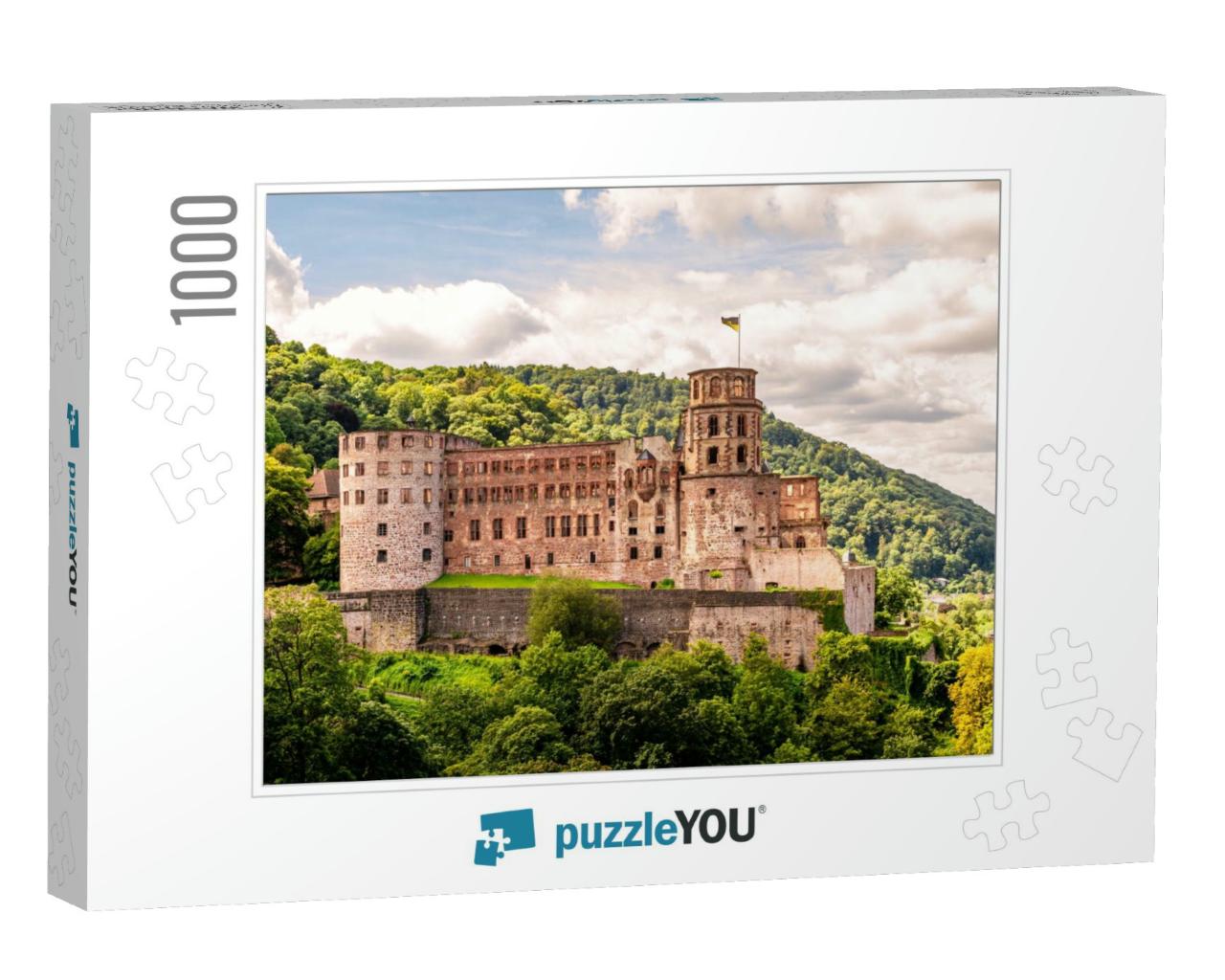 Heidelberg Castle with Cloudy Sky... Jigsaw Puzzle with 1000 pieces