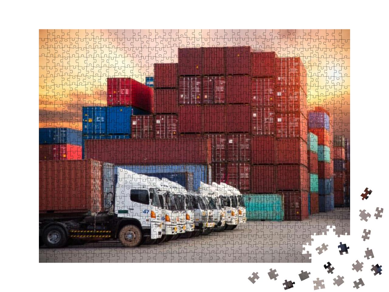 Industrial Container Cargo Freight Ship for Logistic Impo... Jigsaw Puzzle with 1000 pieces