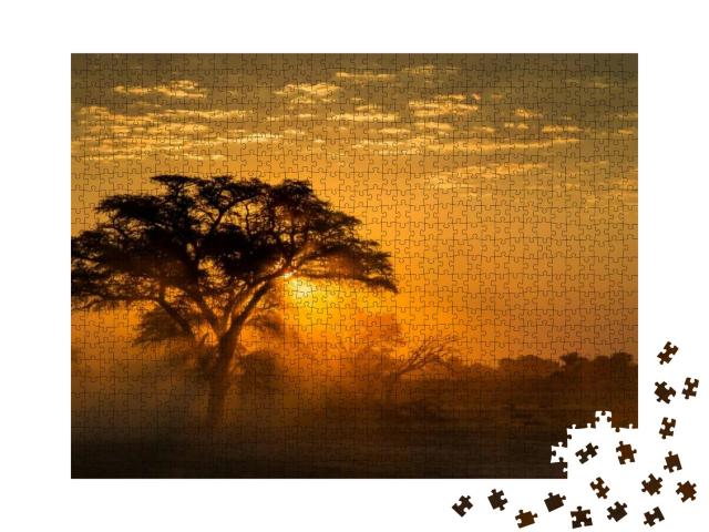 Botswana Sunset... Jigsaw Puzzle with 1000 pieces