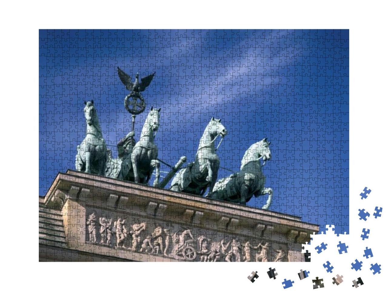Quadriga on Top of the Brandenburger Tor Brandenburg Gate... Jigsaw Puzzle with 1000 pieces