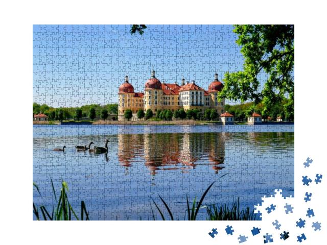 The Beautiful Castle of Moritzburg in Saxony, Germany... Jigsaw Puzzle with 1000 pieces