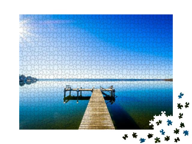 Old Wooden Jetty At the Ammersee Lake - Herrsching... Jigsaw Puzzle with 1000 pieces