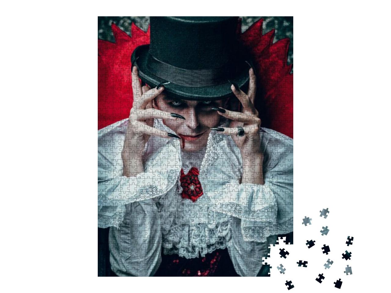 Portrait of a Traditional Vampire Aristocrat of the 19th... Jigsaw Puzzle with 1000 pieces