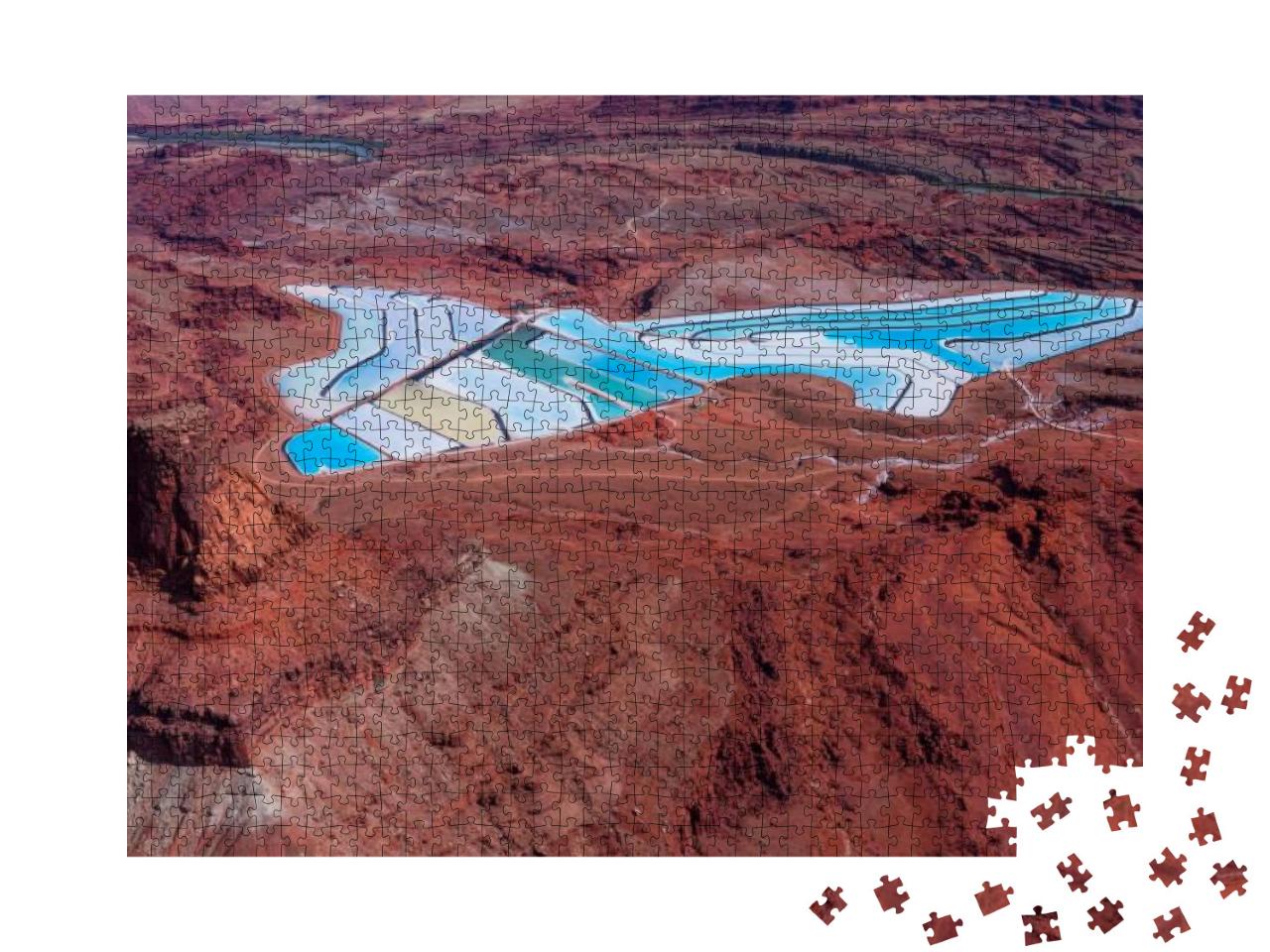 Potash Pond in Canyonlands National Park of Utah State in... Jigsaw Puzzle with 1000 pieces