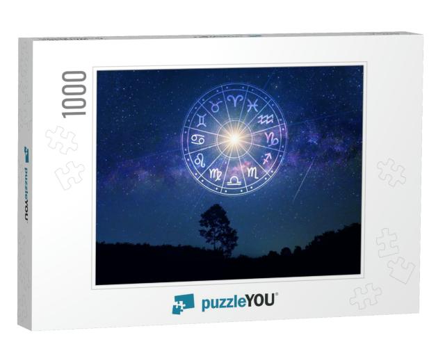 Zodiac Signs Inside of Horoscope Circle. Astrology in the... Jigsaw Puzzle with 1000 pieces