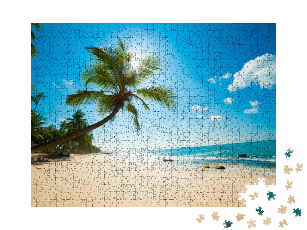 Untouched Tropical Beach in Sri Lanka... Jigsaw Puzzle with 1000 pieces