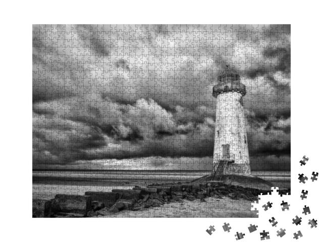 Point of Ayr Light House... Jigsaw Puzzle with 1000 pieces