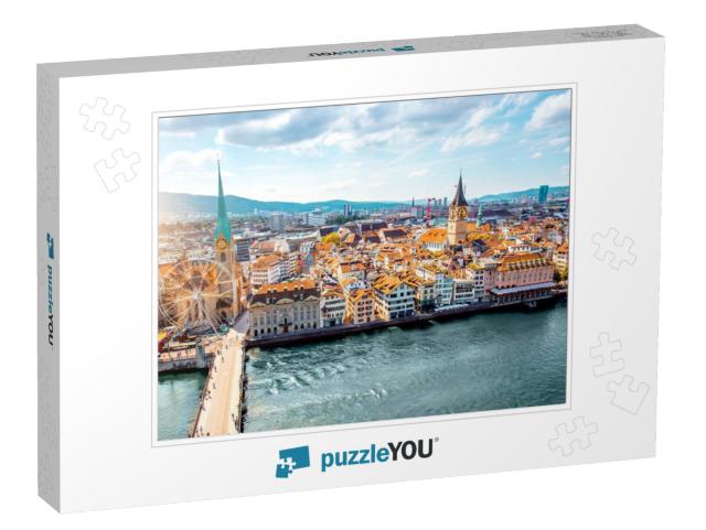 Aerial Panoramic Cityscape View on the Old Town of Zurich... Jigsaw Puzzle