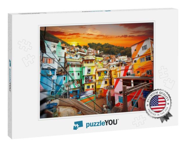 Rio De Janeiro Downtown & Favela. Brazil... Jigsaw Puzzle