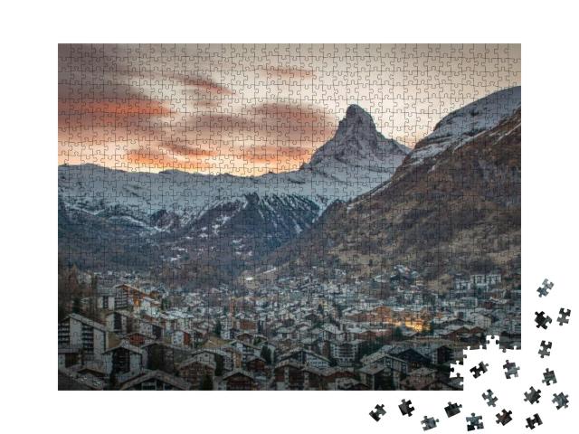 Zermatt Valley & Matterhorn, Zermatt, Switzerland... Jigsaw Puzzle with 1000 pieces