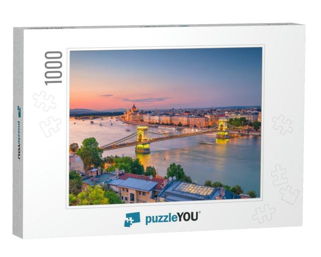 Budapest, Hungary. Aerial Cityscape Image of Budapest Pan... Jigsaw Puzzle with 1000 pieces