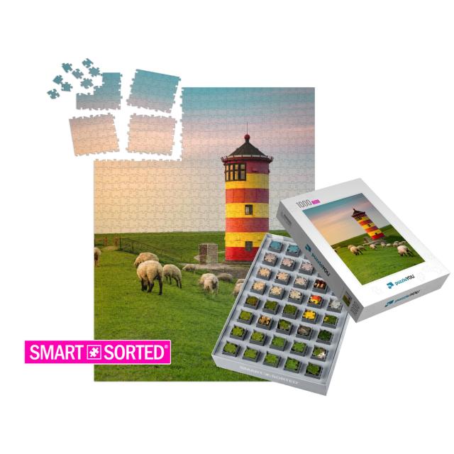 A Beautiful Lighthouse on the East Frisian Coast... | SMART SORTED® | Jigsaw Puzzle with 1000 pieces