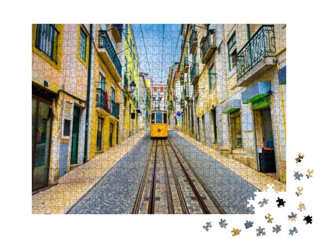 Lisbon, Portugal Old Town Streets & Tram... Jigsaw Puzzle with 1000 pieces