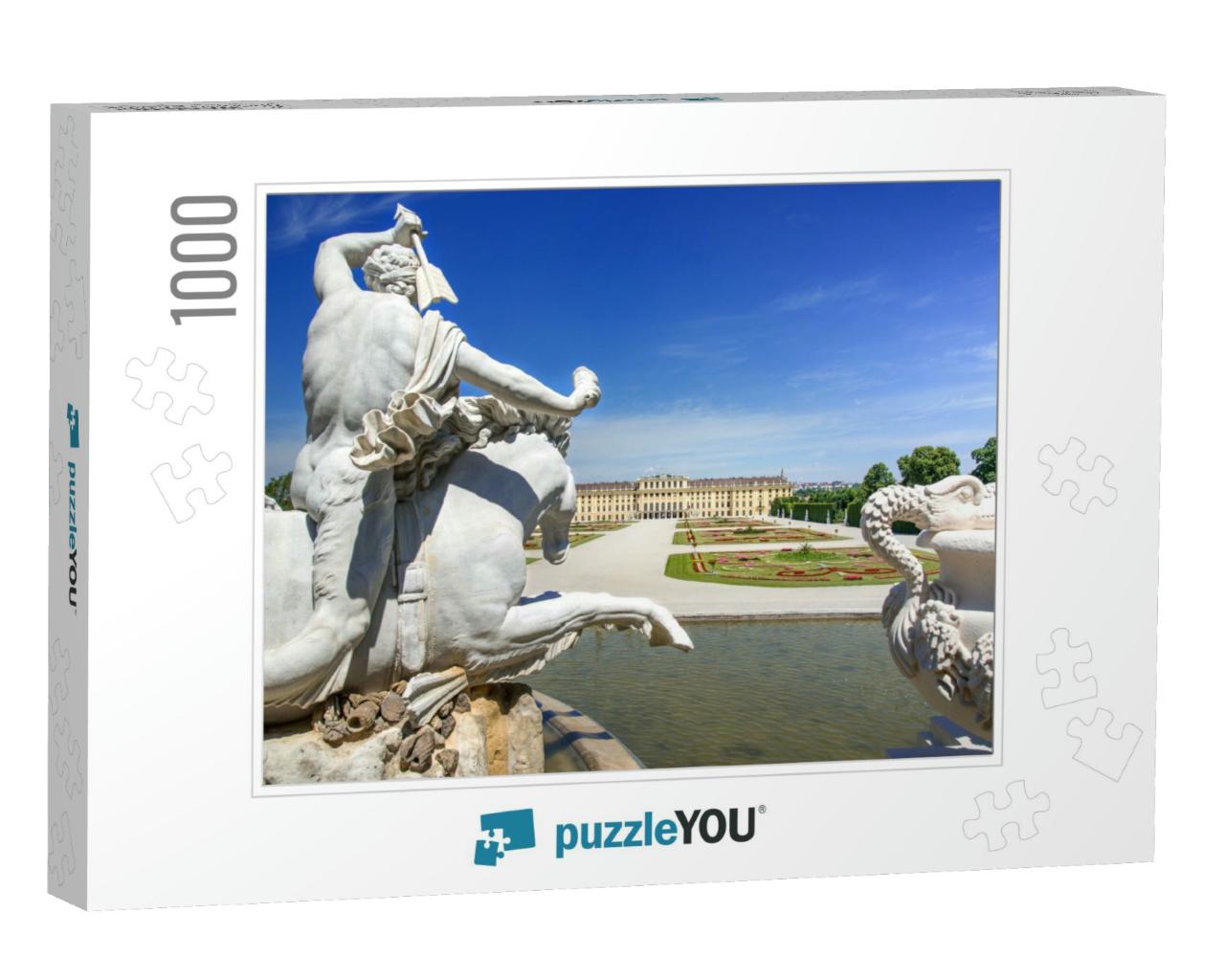 Neptune Fountain & the Magnificent Schloss Schonbrunn Pal... Jigsaw Puzzle with 1000 pieces
