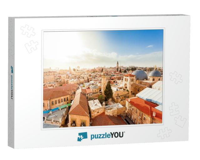 Old City of Jerusalem with the Aerial View. View of the C... Jigsaw Puzzle