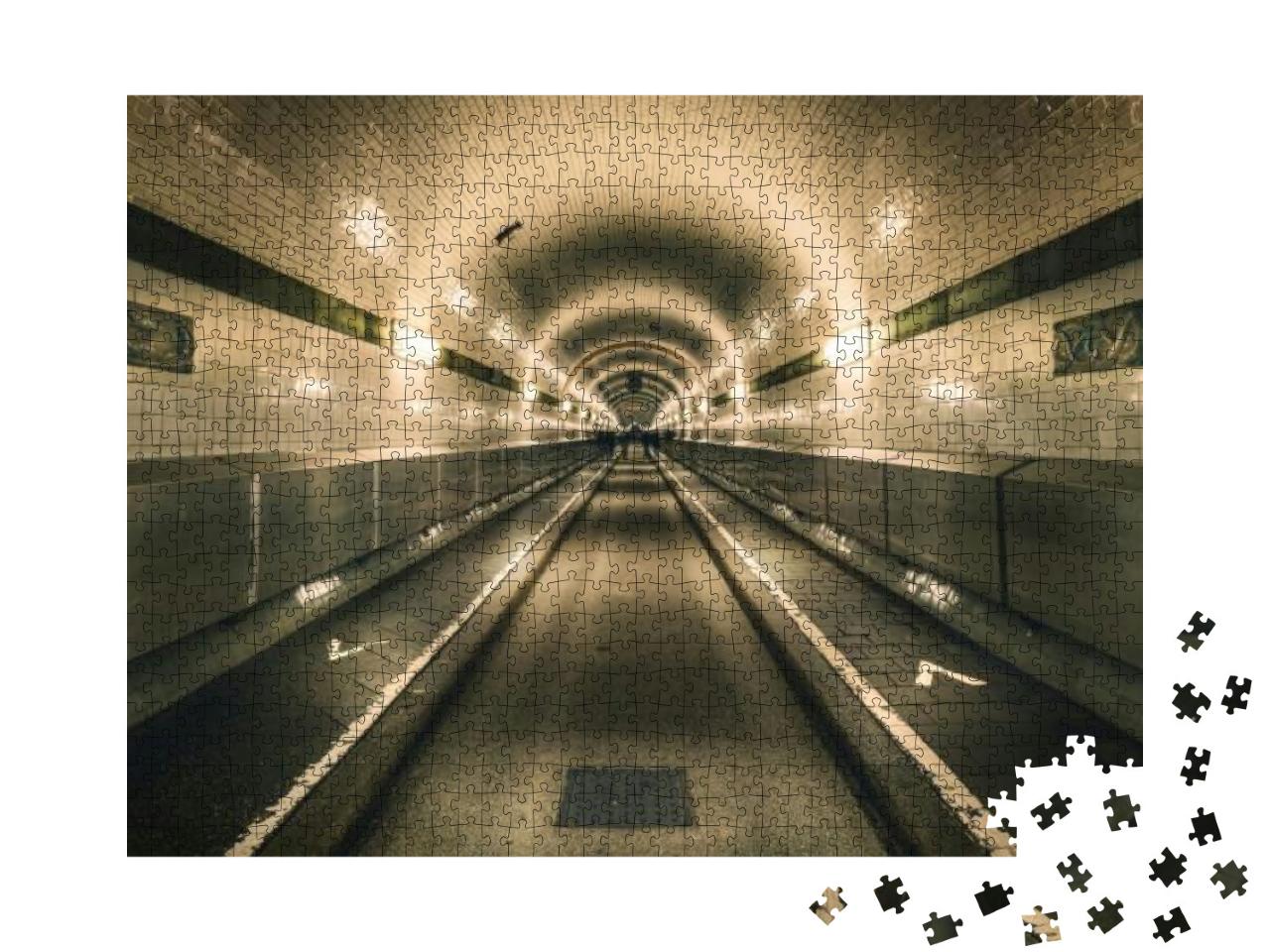 Historic Elbtunnel in Hamburg... Jigsaw Puzzle with 1000 pieces