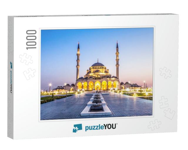 Sharjah New Mosque Second Biggest Mosque United Arab Emir... Jigsaw Puzzle with 1000 pieces