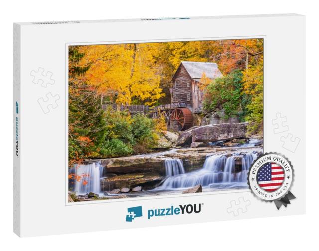 Babcock State Park, West Virginia, USA At Glade Creek Gris... Jigsaw Puzzle