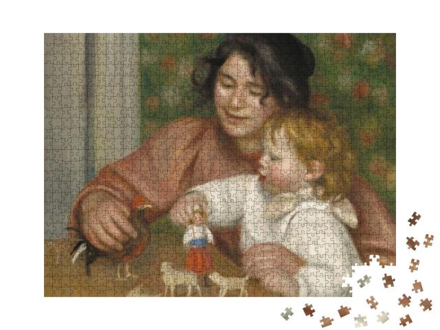 Child with Toys - Gabrielle & the Artists Son, Jean, by A... Jigsaw Puzzle with 1000 pieces