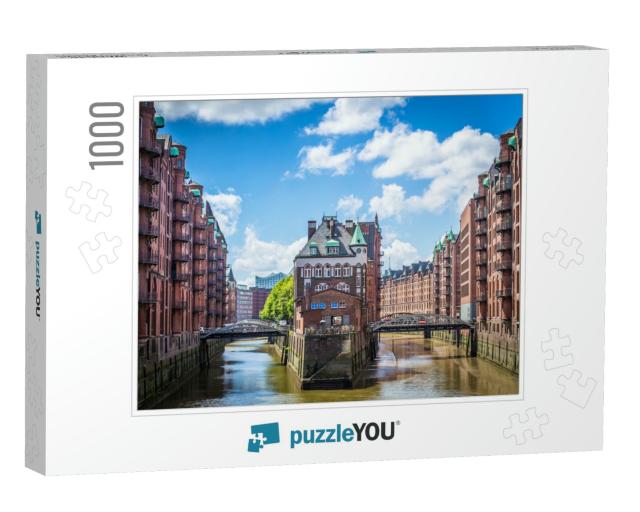 Unesco World Cultural Heritage Speicherstadt in Hamburg -... Jigsaw Puzzle with 1000 pieces