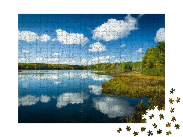 Cloud Reflections Dance Across the Smooth Surface of a No... Jigsaw Puzzle with 1000 pieces