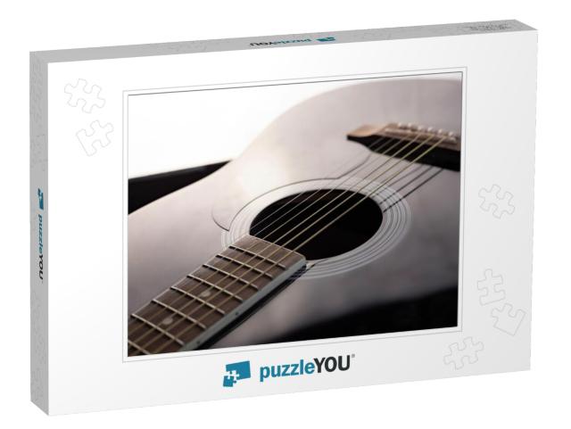 A Spanish Guitar Photographed Up Close with Illumi... Jigsaw Puzzle