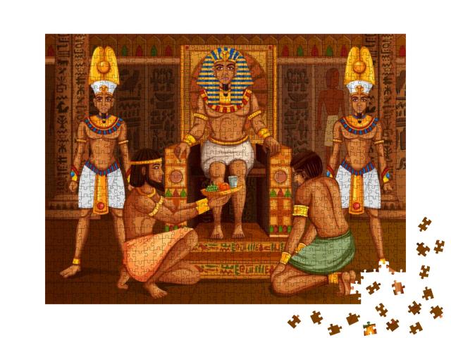 Vector Design of Egyptian Civilization King Pharaoh God o... Jigsaw Puzzle with 1000 pieces