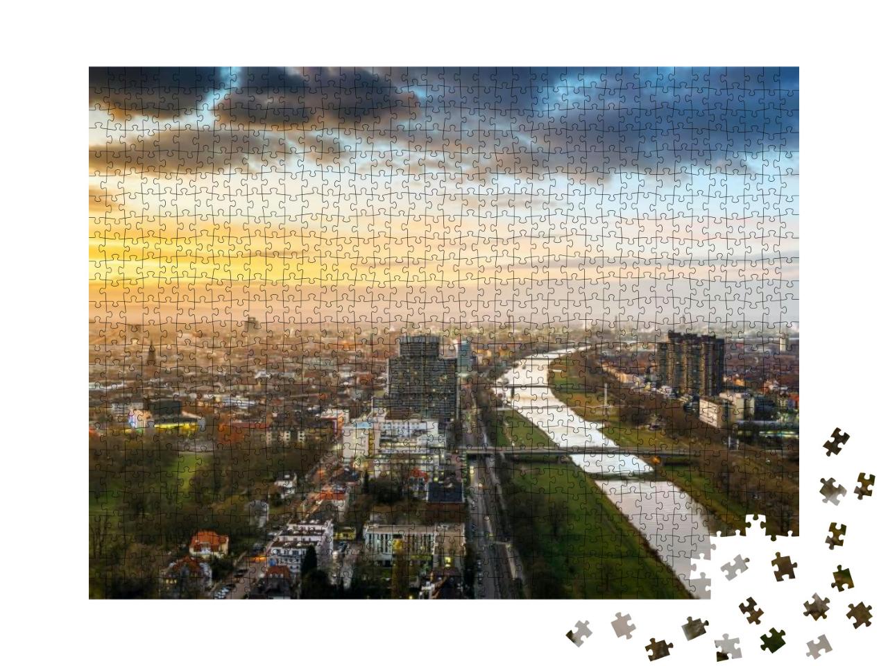 Mannheim Ludwigshafen Skyline, Germany... Jigsaw Puzzle with 1000 pieces
