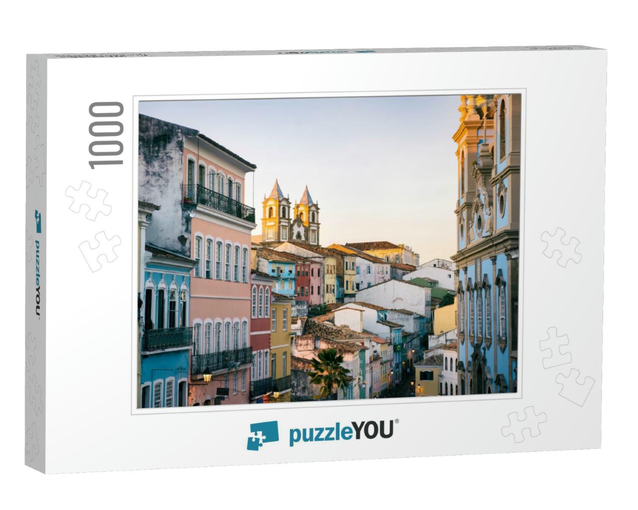 Scenic Dusk View of a Historic Plaza Surrounded by Coloni... Jigsaw Puzzle with 1000 pieces