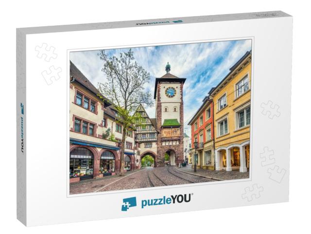 Schwabentor - Historical City Gate in Freiburg Im Breisga... Jigsaw Puzzle